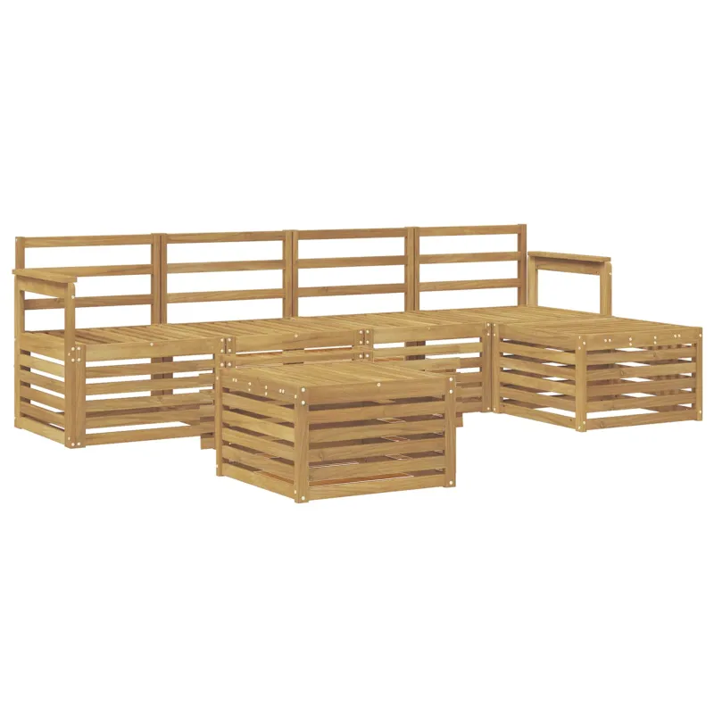 Lauko sofos komplektas 6 pcs Balta 59 x 59 x 37 cm