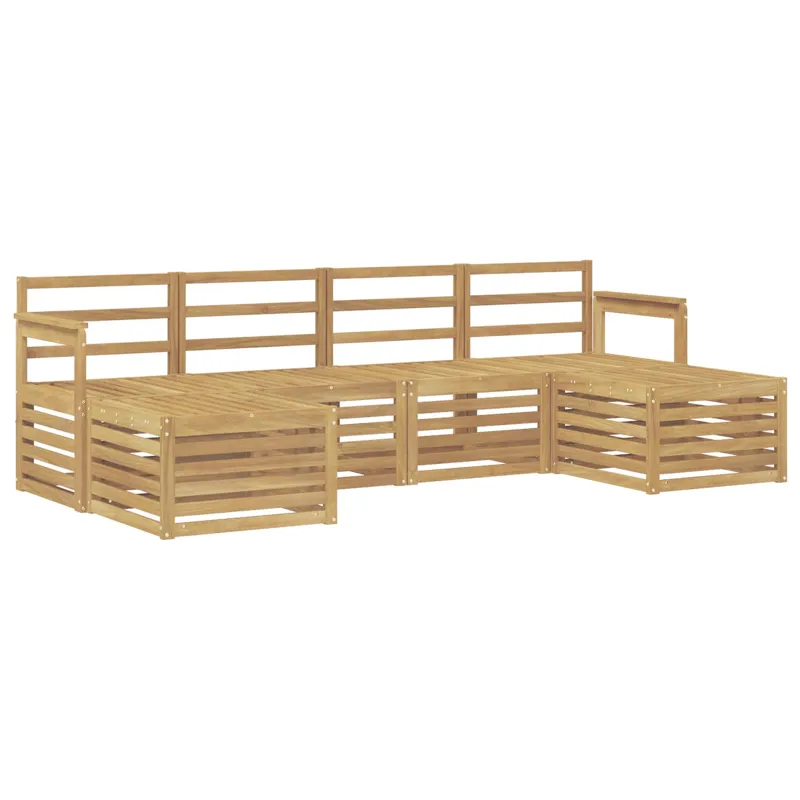 Lauko sofos komplektas 5 pcs Balta 249 x 122,5 x 73 cm