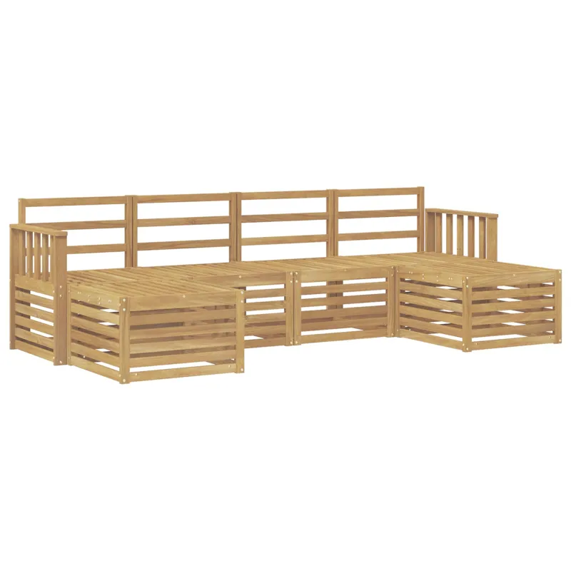Lauko sofos komplektas 5 pcs Balta 249 x 122,5 x 73 cm