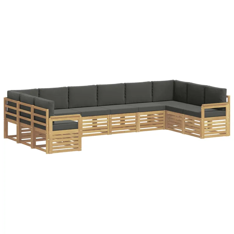 Lauko sofos komplektas 7 pcs Balta ir antracito