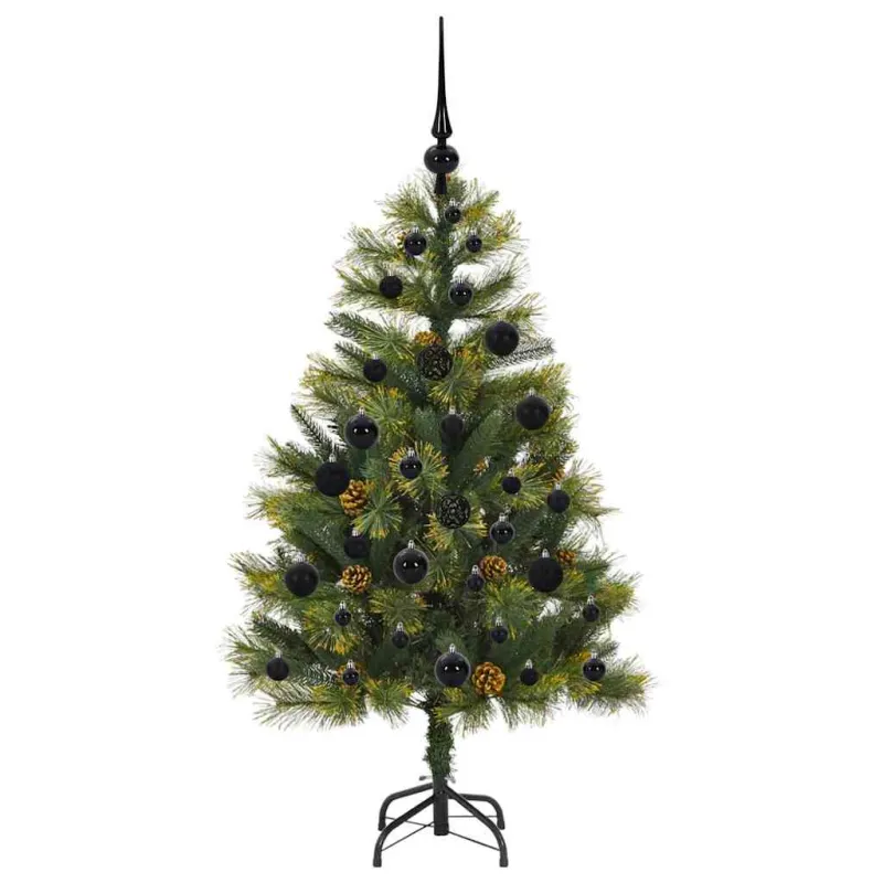 Dirbtinis sulankstomas kalėdų medis su kankorėžiais 120 cm