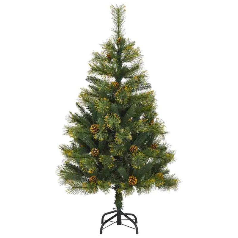 Dirbtinis sulankstomas kalėdų medis su kankorėžiais 120 cm