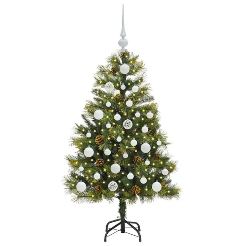 Dirbtinis sulankstomas kalėdų medis su kankorėžiais 120 cm