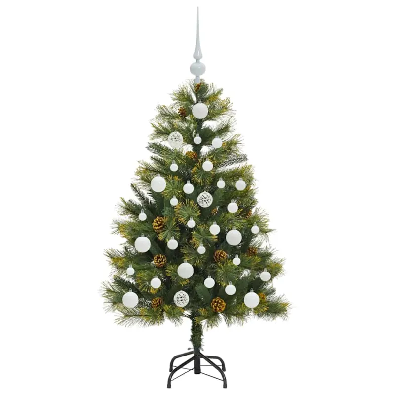 Dirbtinis sulankstomas kalėdų medis su kankorėžiais 120 cm