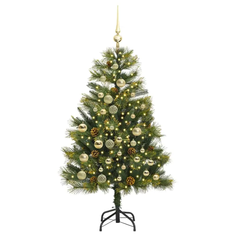 Dirbtinis sulankstomas kalėdų medis su kankorėžiais 120 cm