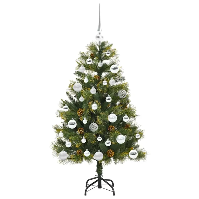 Dirbtinis sulankstomas kalėdų medis su kankorėžiais 120 cm