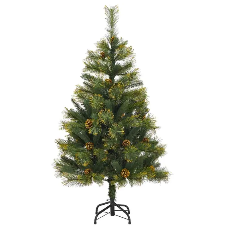 Dirbtinis sulankstomas kalėdų medis su kankorėžiais 120 cm