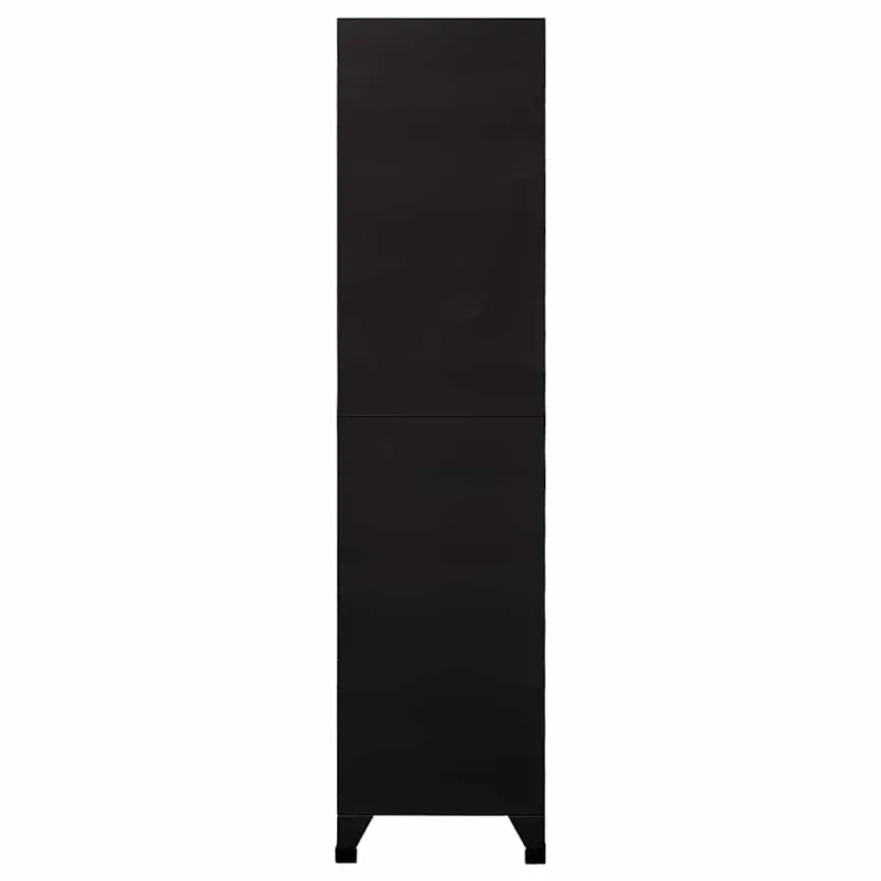 Persirengimo spintelė, juodos spalvos, 90x40x180cm, plienas