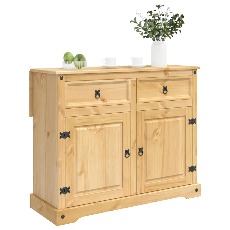 Virtuvės vežimėlis 2 pcs Medaus vaškas 112 x 70 x 91,5 cm