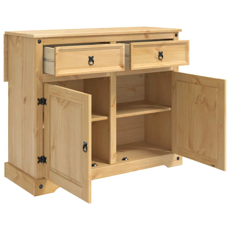 Virtuvės vežimėlis 2 pcs Medaus vaškas 112 x 70 x 91,5 cm