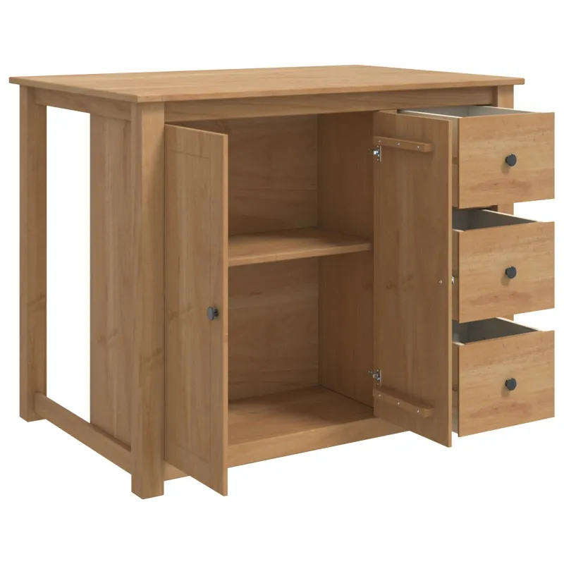 Virtuvės vežimėlis PANAMA 2 pcs Medaus vaškas 112 x 77 x 90 cm