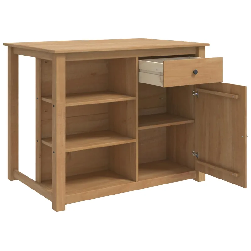 Virtuvės vežimėlis PANAMA 2 pcs Medaus vaškas 112 x 77 x 90 cm