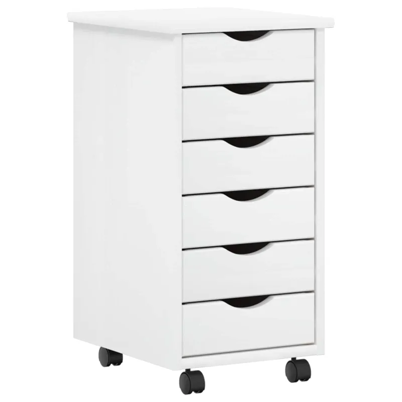 Rašomasis stalas ir riedantis kabinetas MOSS 2 pcs Balta