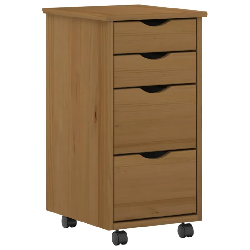 Rašomasis stalas ir riedantis kabinetas MOSS 2 pcs Medaus Ruda
