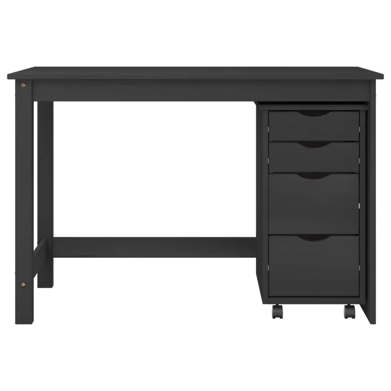 Rašomasis stalas ir riedantis kabinetas MOSS 2 pcs Juoda