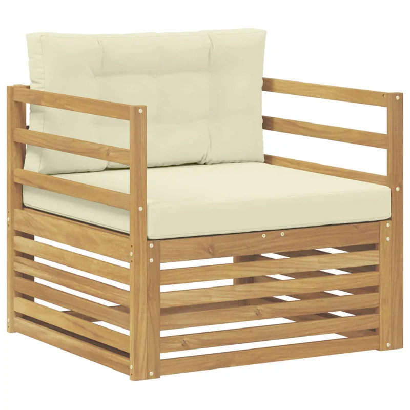 Lauko sofa Balta ir kreminė