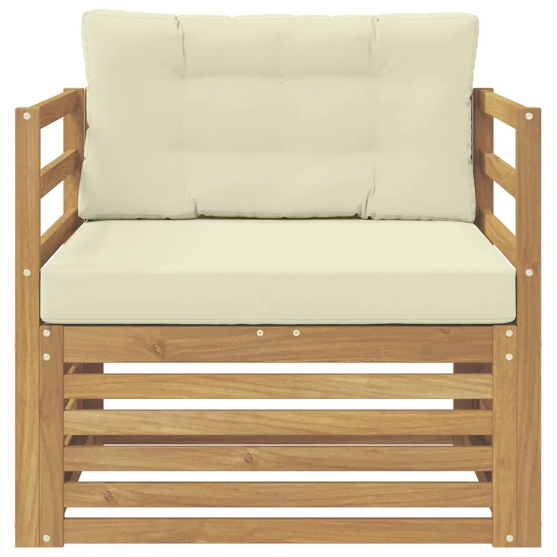 Lauko sofa Balta ir kreminė