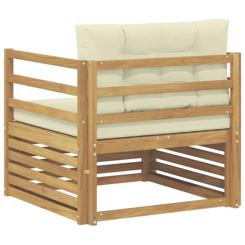 Lauko sofa Balta ir kreminė