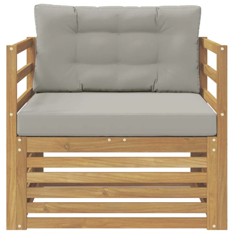 Lauko sofa Balta ir šviesiai pilka