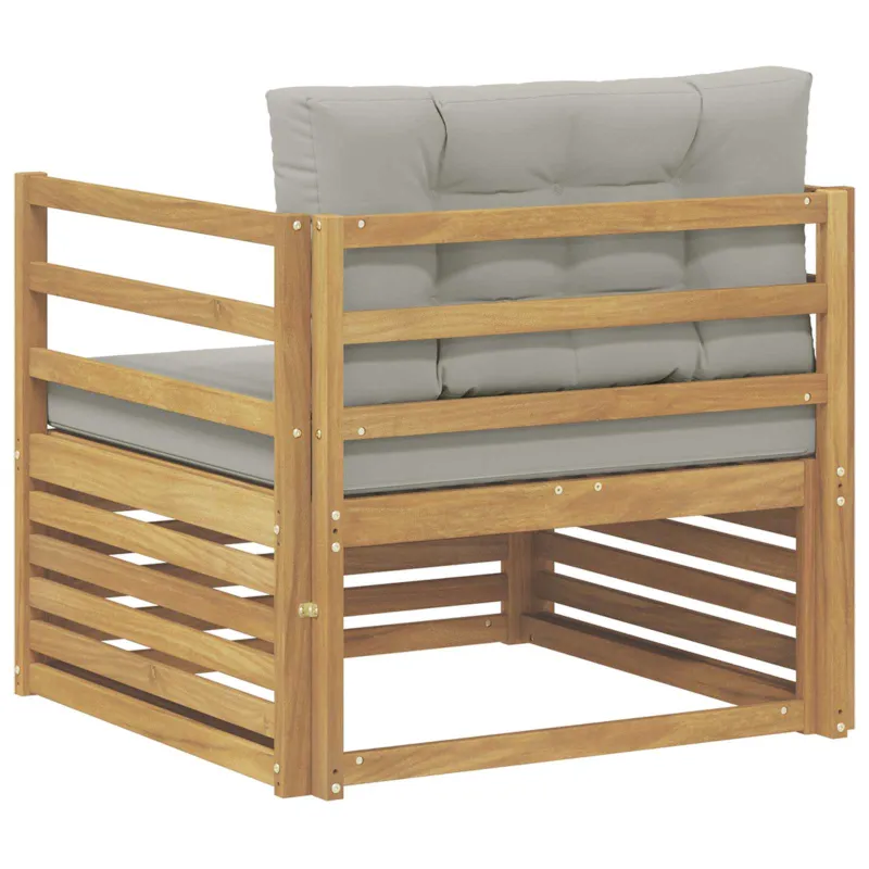 Lauko sofa Balta ir šviesiai pilka