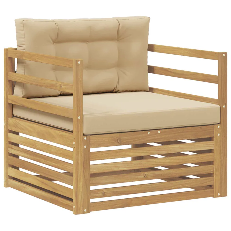Lauko sofa Balta ir kreminė