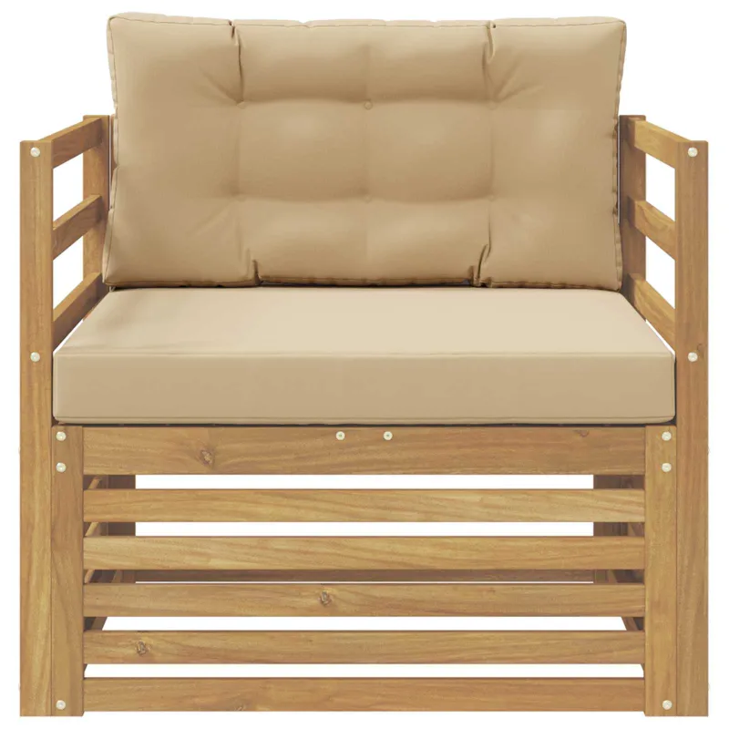 Lauko sofa Balta ir kreminė