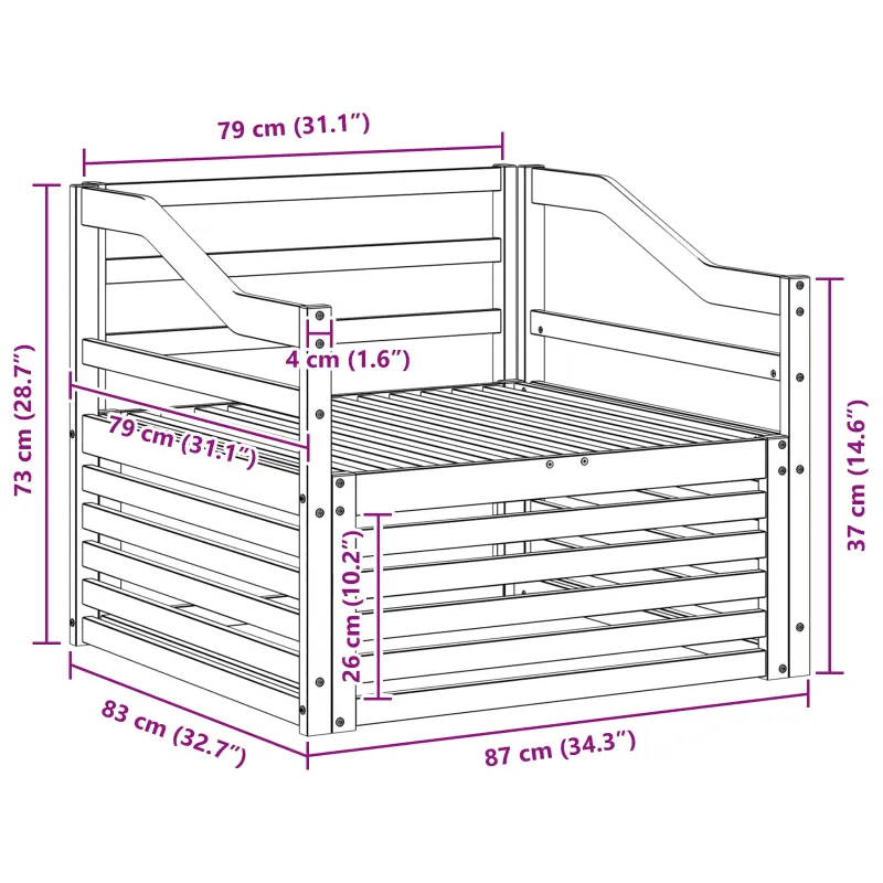 Lauko sofa Balta