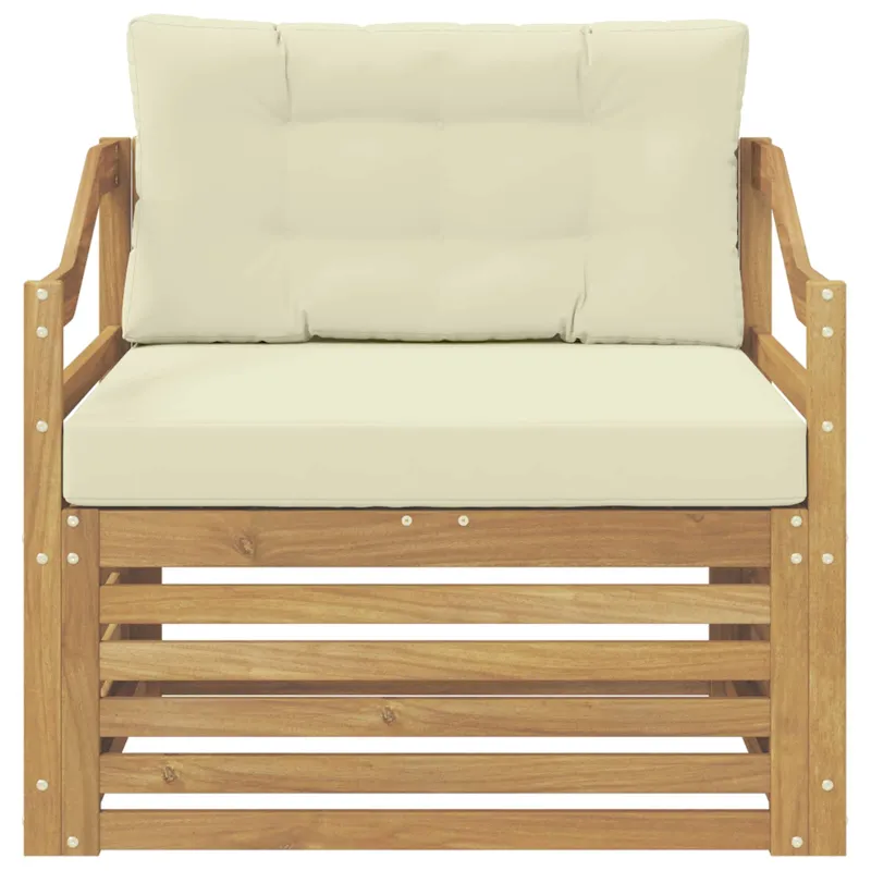 Lauko sofa Balta ir kreminė