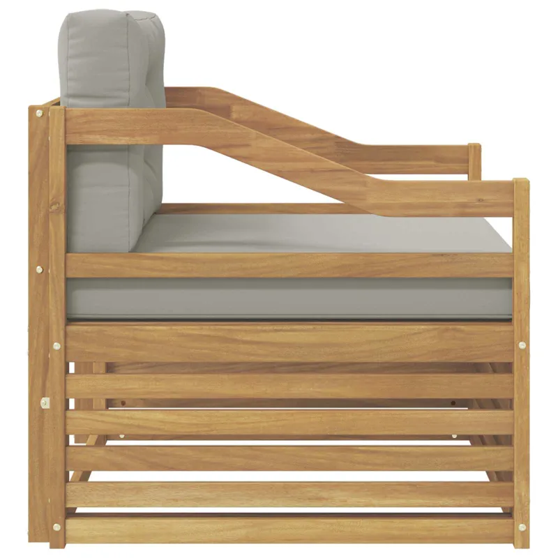 Lauko sofa Balta ir šviesiai pilka