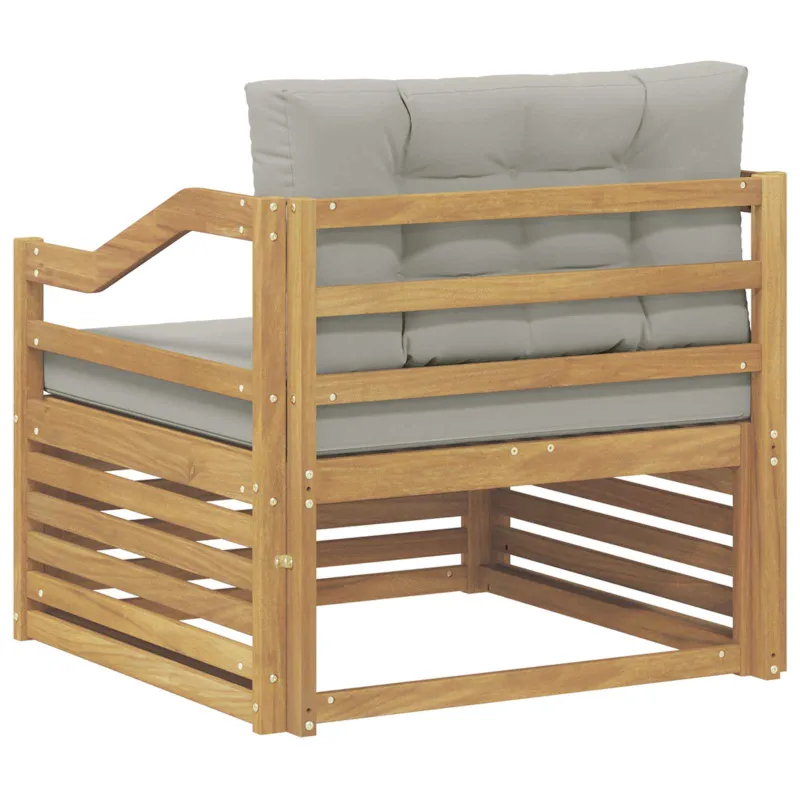 Lauko sofa Balta ir šviesiai pilka