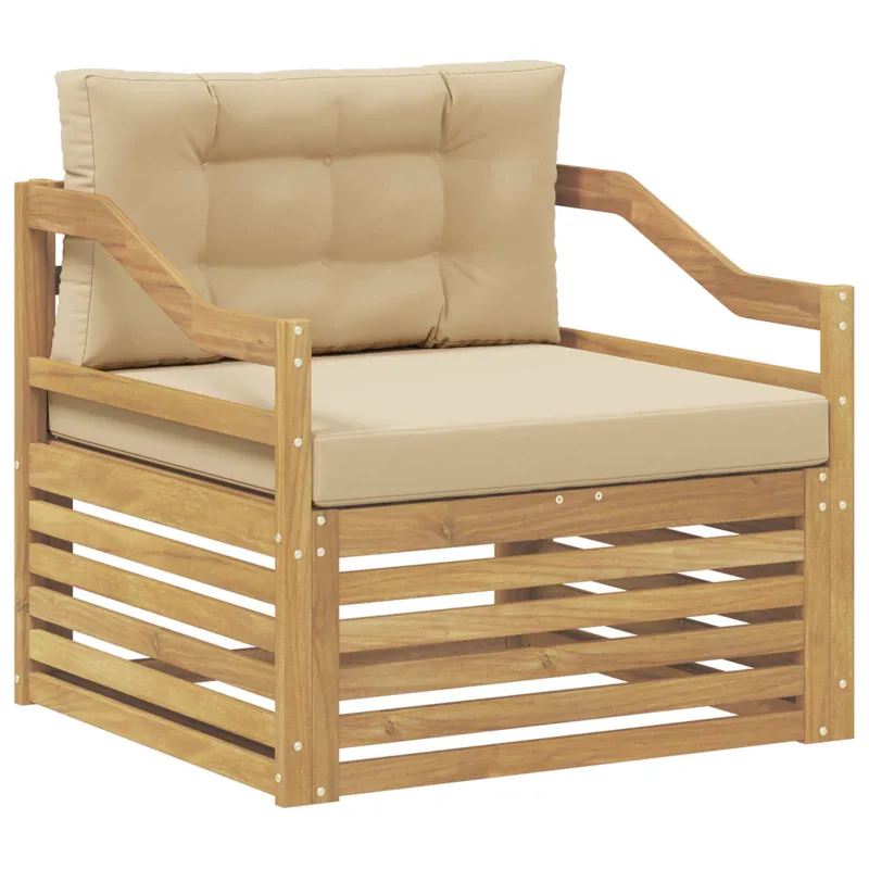 Lauko sofa Balta ir kreminė