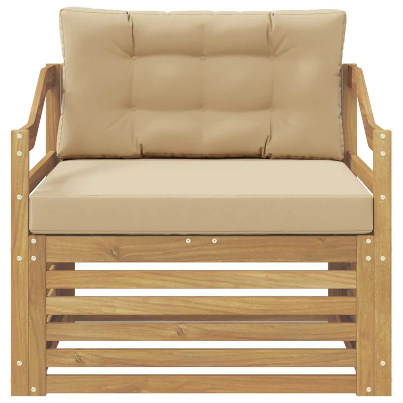 Lauko sofa Balta ir kreminė