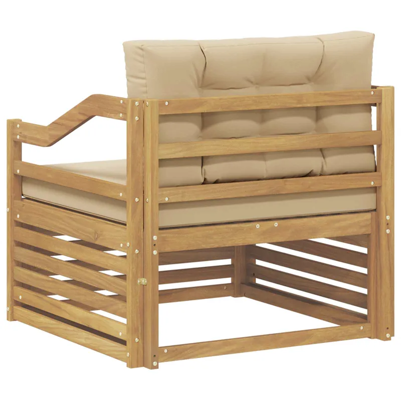 Lauko sofa Balta ir kreminė