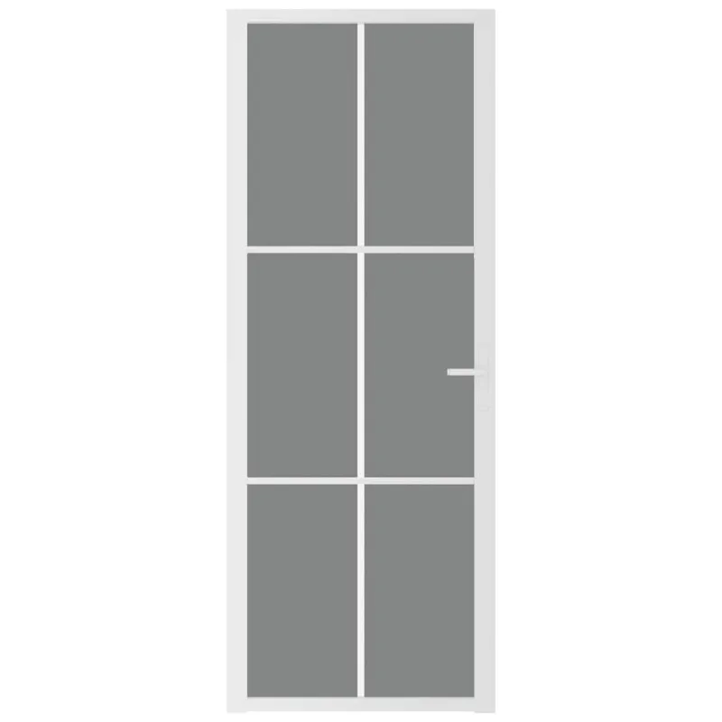 Vidaus durys, baltos, 76x201,5cm, ESG stiklas ir aliuminis