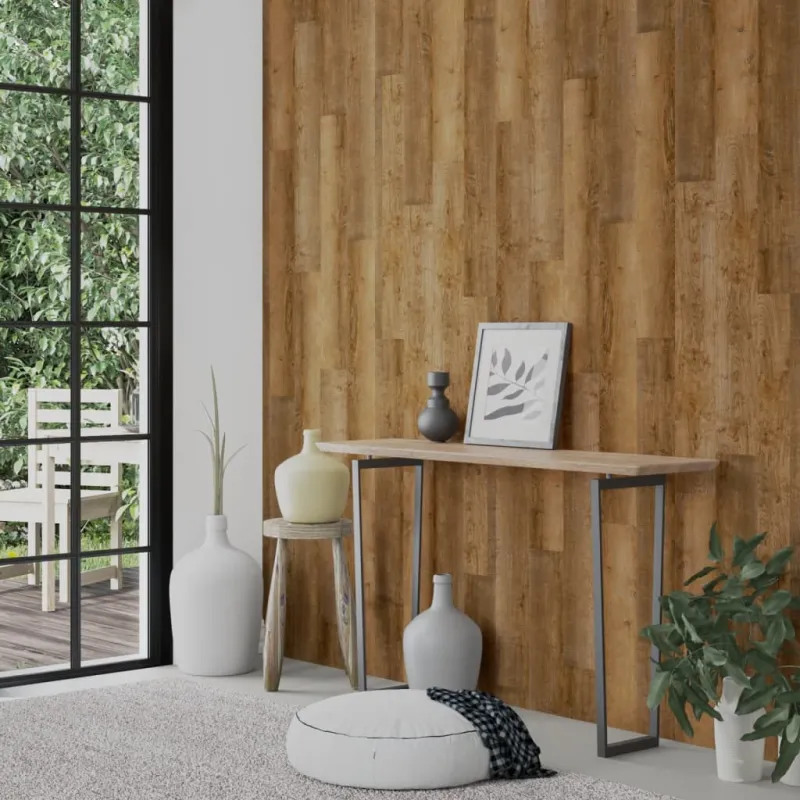 Sienų plokštės, rudos, 2,06m², PVC, medienos imitacijos