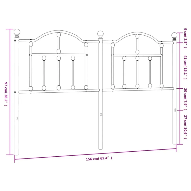 Metalinis pakaitinis galvūgalis, baltos spalvos, 150cm