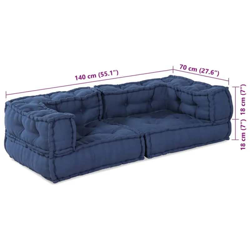 Modulinė sofa 3 pcs Indigo 140 x 70 x 36 cm Audinys