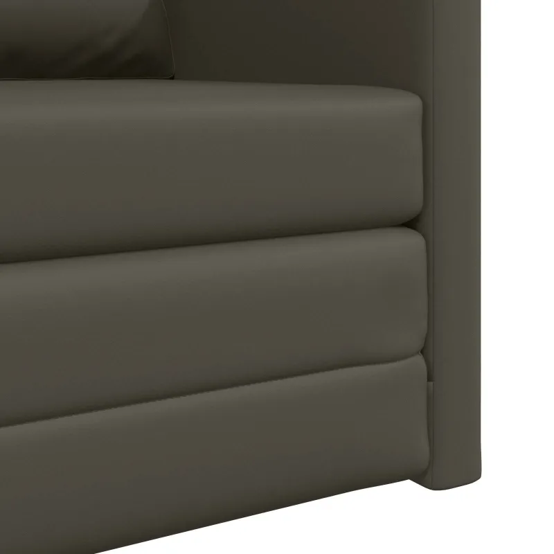 Sofa lova 60cm Pilka Dirbtinė Oda