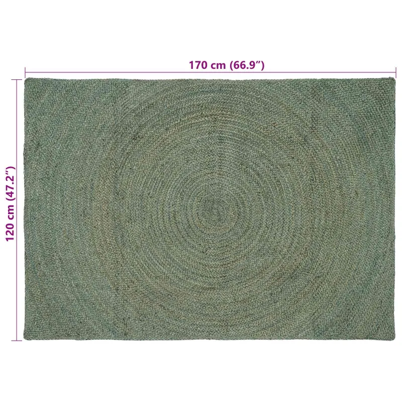 Zoninės kiliminės dangos Alyvuogių žalia 120 x 170 cm Džiutas