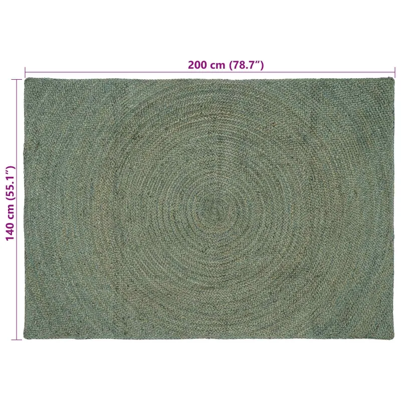 Zoninės kiliminės dangos Alyvuogių žalia 140 x 200 cm Džiutas