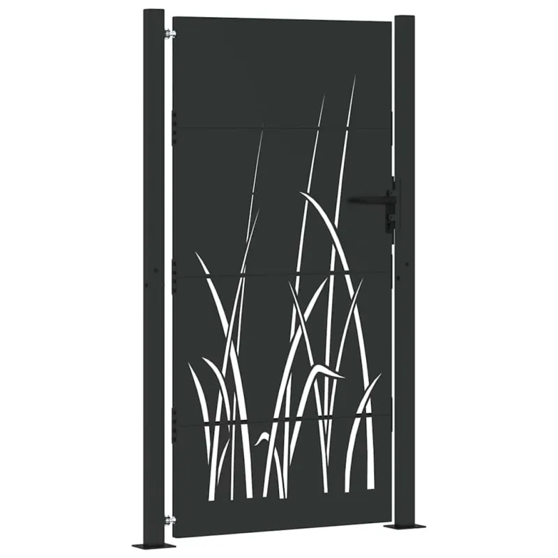Sodo vartai su užraktu Juoda 110 x 205 cm