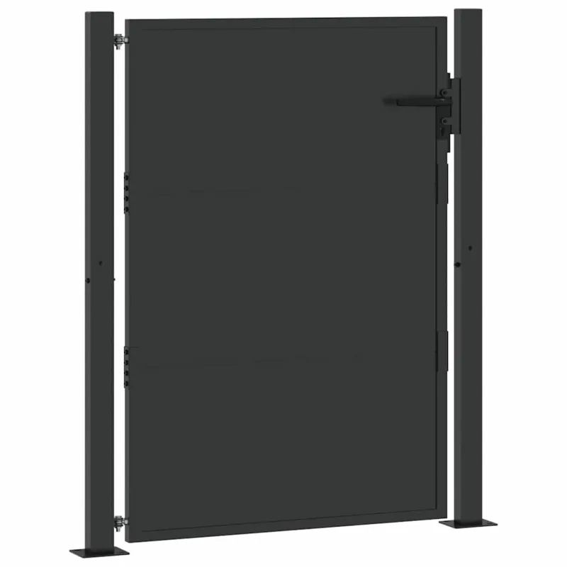 Sodo vartai Juoda 110 x 155 cm Milteliniu būdu dengtas plienas