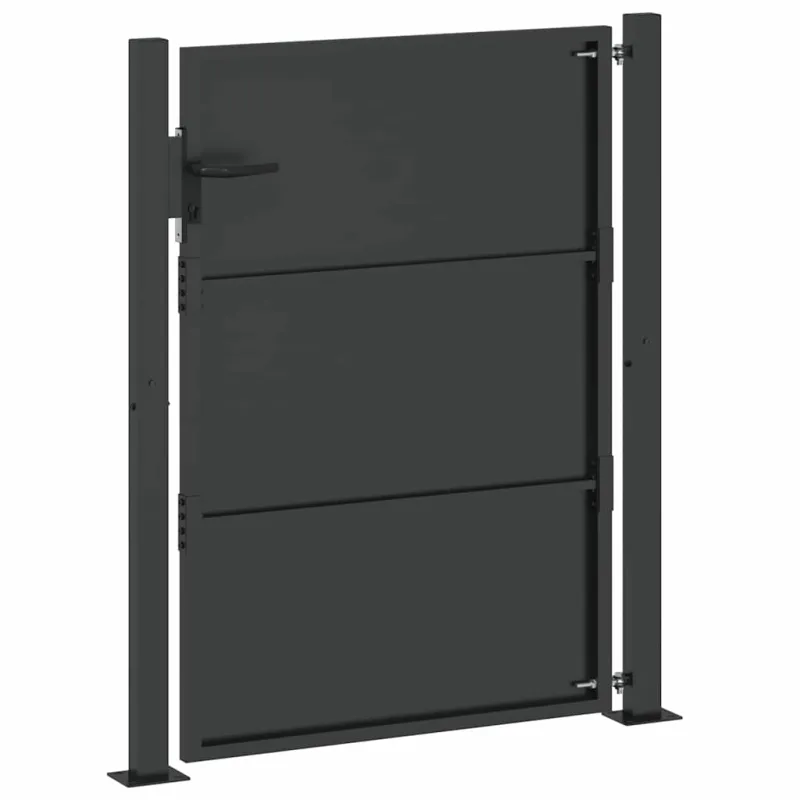 Sodo vartai Juoda 110 x 155 cm Milteliniu būdu dengtas plienas