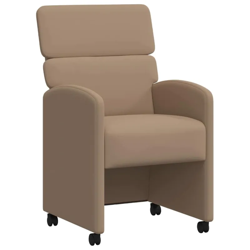 Valgomojo Kėdės su Ratukais 2 pcs Kapučino 58 x 65 x 98 cm