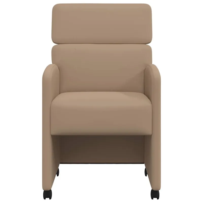 Valgomojo Kėdės su Ratukais 2 pcs Kapučino 58 x 65 x 98 cm