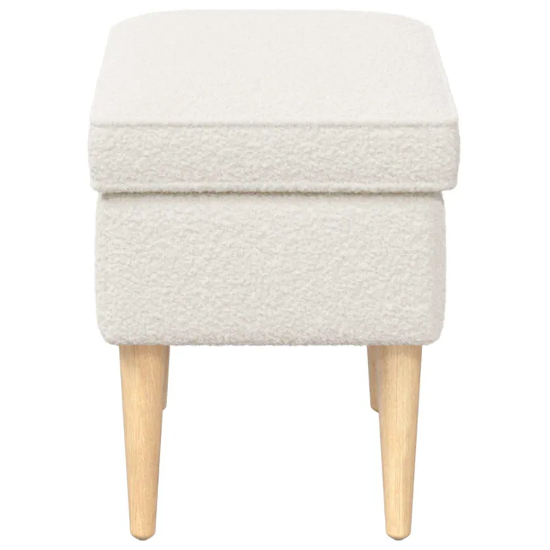 Pėdų staliukas Kreminė 55 x 35 x 41 cm Bouclé
