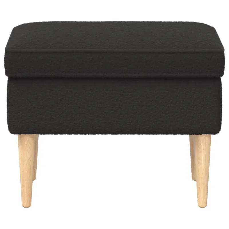 Pėdų staliukas Juoda 55 x 35 x 41 cm Bouclé