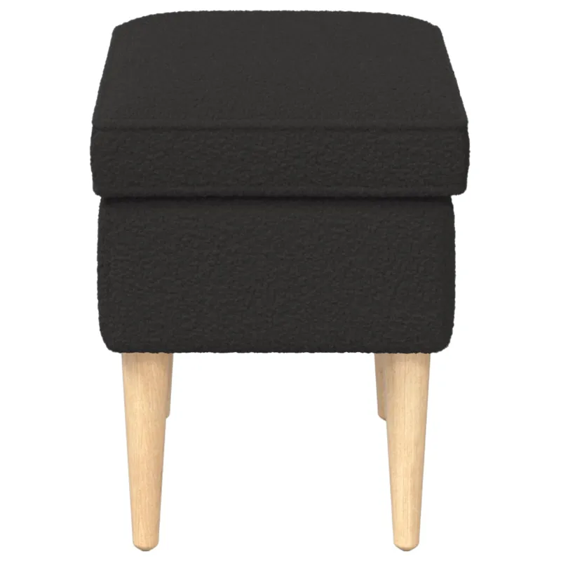 Pėdų staliukas Juoda 55 x 35 x 41 cm Bouclé