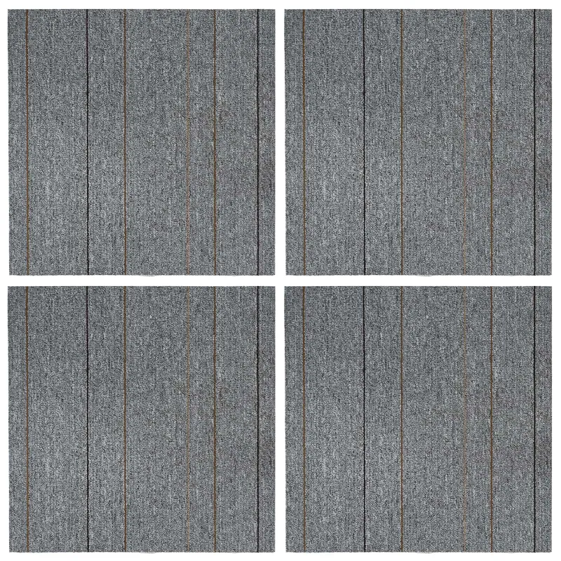 Kilimų plytelė Šviesiai pilka su juostele 50 x 50 cm 4 pcs