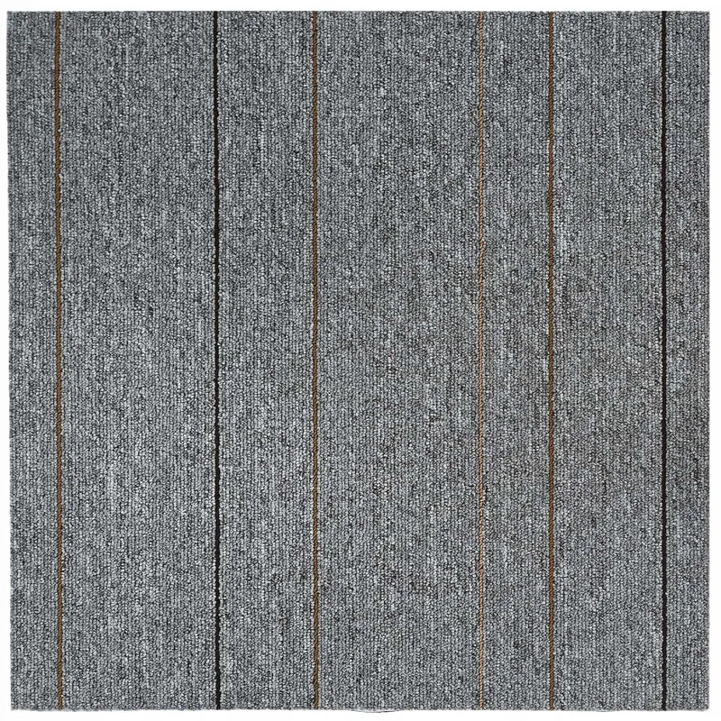 Kilimų plytelė Šviesiai pilka su juostele 50 x 50 cm 4 pcs